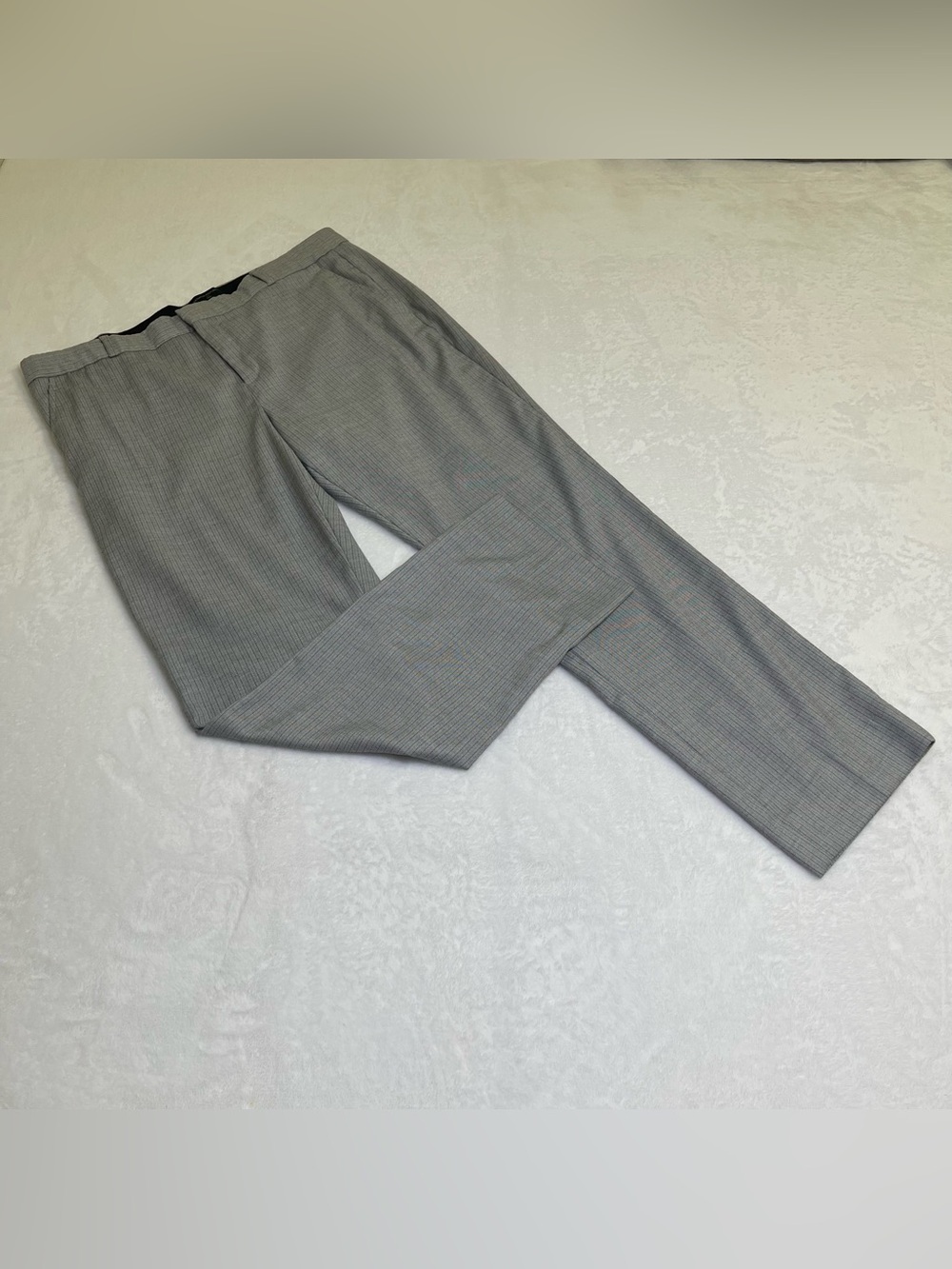Banana Republic Size 14 Gray Pinstripe Ryan Fit Straight Leg Trouser Pants